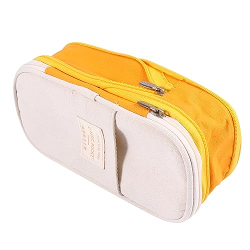 EXCEART Mäppchen Stifteetui aus Segeltuch Make-up-Tasche mit großer Kapazität schreibwaren Organizer stifte aufbewahrung Geschenk Makeup Tasche Aufbewahrungskoffer für Schreibwaren erröten von EXCEART