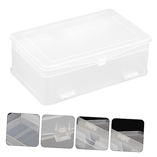 EXCEART Nagelkunst-aufbewahrungsbox Maniküre-aufbewahrungsbox Aufbewahrungskoffer Für Pediküre Nagellackhalter-organizer Doppellagig Persönlich Koffer Für Nagelbohrer Weiß Abs Netz Zubehör von EXCEART