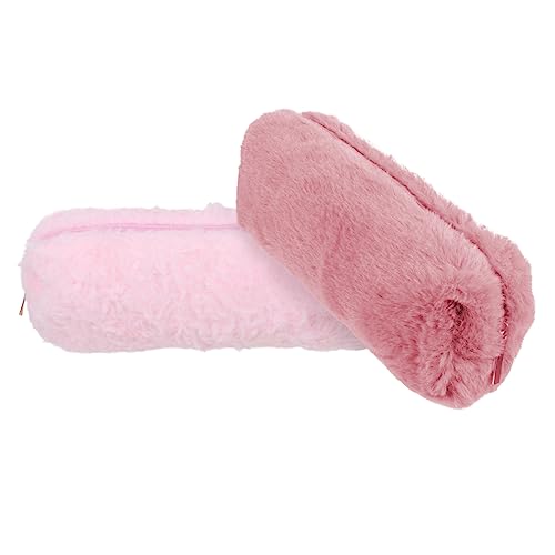 EXCEART Plüsch Bleistiftetui 2 Stück Große Kapazität Stiftetasche mit Reißverschluss Schreibwaren Organizer für Schüler Stylische Federmäppchen für Schule und Büro von EXCEART