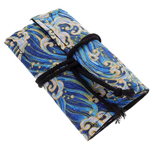 EXCEART Rollen Bleistiftrolle Reißverschlusstaschen Zum Organisieren Büro Mesh-aufbewahrungstaschen Hartes Federmäppchen Dokumentieren Profi Etui Bettwäsche Aus Baumwolle Blue von EXCEART