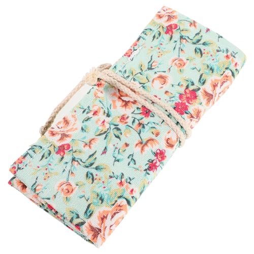 EXCEART Rollmäppchen Für Stifte Aus Canvas Tragbares Stiftetäschchen Zum Aufrollen Bleistiftbeutel Mit Großem Fassungsvermögen Zum Aufbewahren Von Kunststiften Und Pinseln von EXCEART