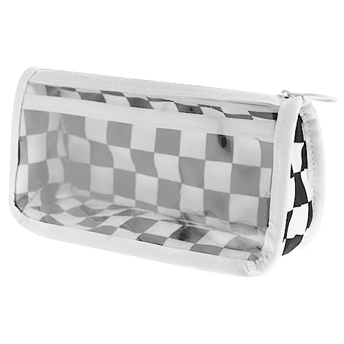 EXCEART Federmäppchen Aus Hochwertigem Kratzfestes Stifte-Aufbewahrungstasche Mit Großem Organizer Praktische Make-up-Pinsel-Tasche Für Tragbare Stiftetasche Mit Schachbrettmuster von EXCEART