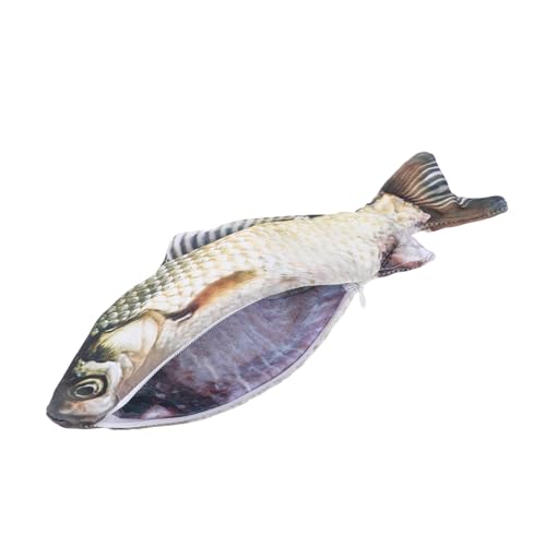 EXCEART Stifttasche in Fischform Spezielles Federmäppchen Aus Polyestermaterial Große Kapazität Für Schulbedarf von EXCEART