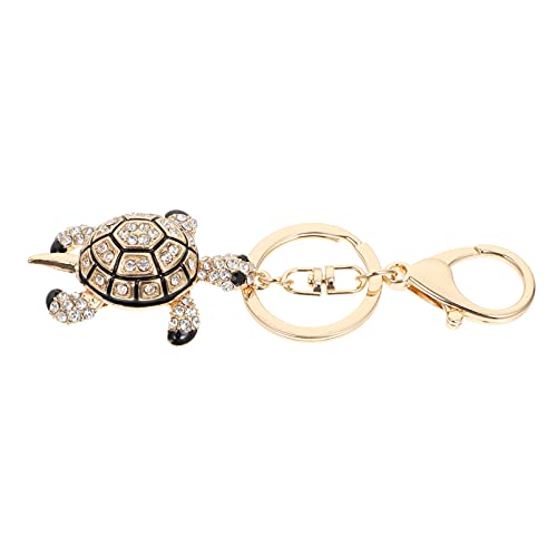 EXCEART Strass Schildkröte Keychain Kristall Schildkröte Schlüsselanhänger Dekorative Schlüssel Halter Tasche Geldbörse Anhänger Silber Diamant von EXCEART