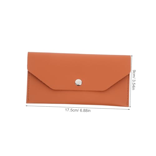 EXCEART Visitenkartenetui Quittungsinhaber Geldbeutel Geldorganisator Für Bargeld Halter Versicherungskarteninhaber Reisen Geld-geldbörse Reisepasshüllen Reisepasstasche Umschlag Brown Pu von EXCEART