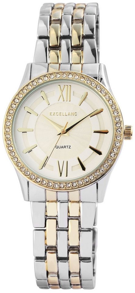 EXCELLANC Quarzuhr EX0364 Excellanc Damenuhr mit Metallband, Damenuhr Metall von EXCELLANC