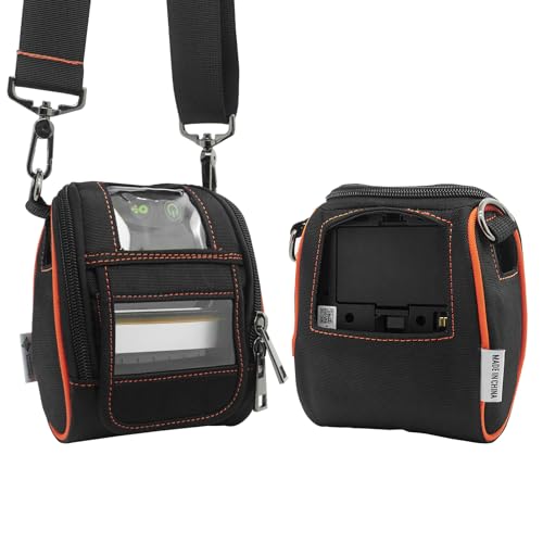 EXCEPRINT Tragetasche für Zebra ZQ220 ZQ310 ZQ320 – tragbare Thermo-Etikettendrucker-Tasche mit Schultergurt und Gürtelclip, einfacher Transport und Schutz, bequemer Etikettenzugriff von EXCEPRINT