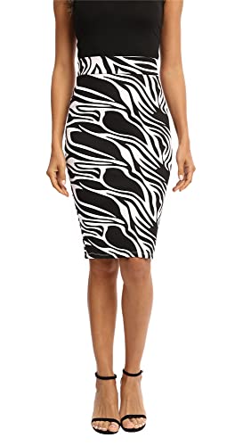 EXCHIC Damen High Waist Bodycon Midi Bleistiftrock, #4, XX-Large von EXCHIC