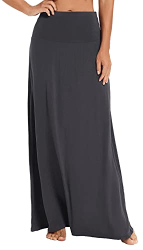 Exchic Damen Maxi-Rock, Bohemian-Stil, bedruckt - Schwarz - Groß von EXCHIC