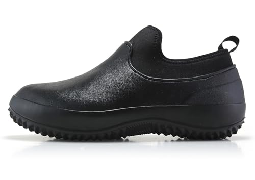 EXECAB Regenschuhe, Slip-on-Kochschuhe für Damen und Herren, wasserdichte, rutschfeste, ölbeständige Eva-Arbeitsschuhe für Restaurants und Küchen,Schwarz,46 EXECAB Regenschuhe, Slip-on-Kochschuhe für Damen und Herren, wasserdichte, rutschfeste, ölbeständige Eva-Arbeitsschuhe für Restaurants und Küchen,Schwarz,46 von EXECAB