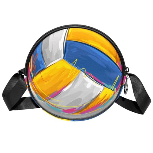 EXEND Umhängetasche Volleyball Messenger Bags Runde Umhängetasche für Damen Damen Mädchen von EXEND