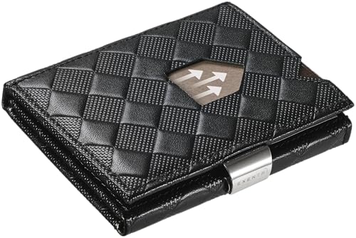 EXENTRI WALLET in Black Chess - Premium RFID Blocking Trifold Leather Wallet with Stainless Steel Locking Clip EXENTRI WALLET in Black Chess - Premium RFID Blocking Trifold Leather Wallet with Stainless Steel Locking Clip von EXENTRI