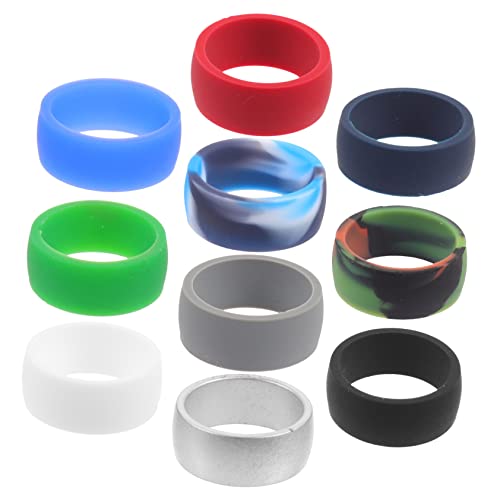 EXHUMKY 10 Stück Silikonringe für Sport und Verschleißfest Hautfreundlich Bequeme Finger Ringe für Männer und Frauen Ergonomisches Design für Fitness und Outdoor Aktivitäten EXHUMKY 10 Stück Silikonringe für Sport und Verschleißfest Hautfreundlich Bequeme Finger Ringe für Männer und Frauen Ergonomisches Design für Fitness und Outdoor Aktivitäten von EXHUMKY