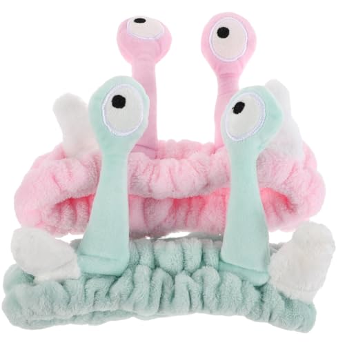 EXHUMKY 2stücke Schnecken-spa-stirnband-set Make-up-haarreif Zum Waschen Gesichts Hautpflege-stirnband Rutschfestes Für Frauen Und Mädchen von EXHUMKY