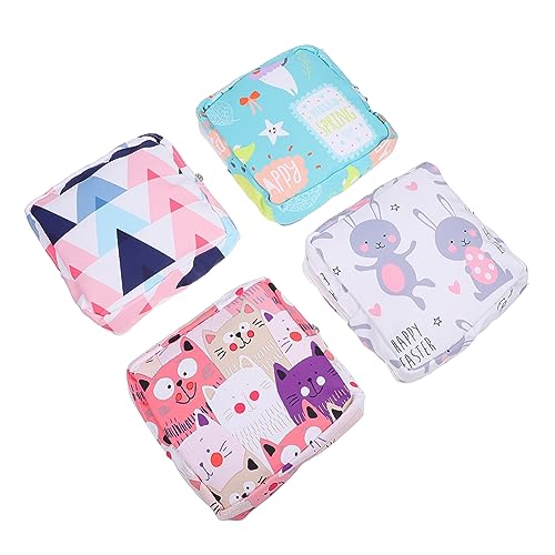 EXHUMKY 4stücke Aufbewahrungsbeutel Für Beutel Für Damenbinden Multifunktions-Aufbewahrungstasche Tragbare Tasche Für Menstruationspads Tasche Für Stillpads Organizer Für Damenbinden von EXHUMKY