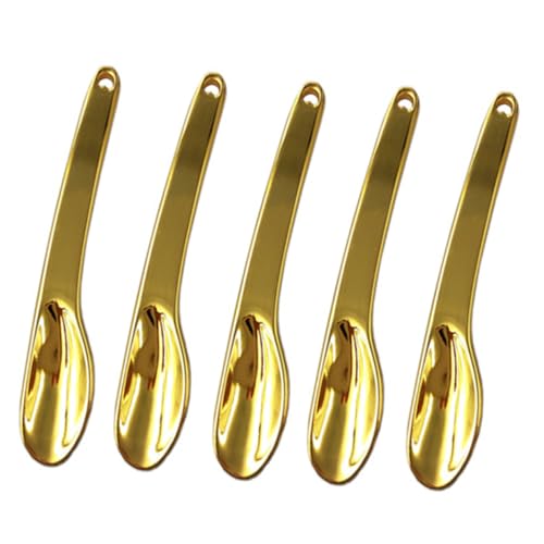 EXHUMKY 5stücke Augencreme Löffel Und Gesichtscreme Löffel Aus Zinklegierung Hygienisches Makeup-werkzeug Für Gesichtsmaske Und Hautpflege Goldene Kosmetikspatel Für Anwendung EXHUMKY 5stücke Augencreme Löffel Und Gesichtscreme Löffel Aus Zinklegierung Hygienisches Makeup-werkzeug Für Gesichtsmaske Und Hautpflege Goldene Kosmetikspatel Für Anwendung von EXHUMKY
