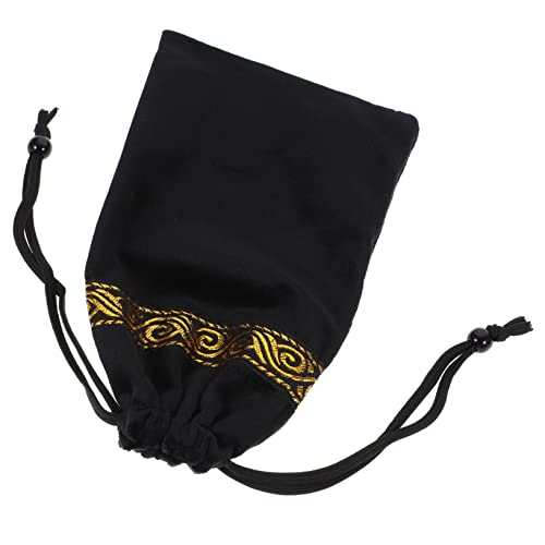 EXHUMKY Tarotkarten Tasche Tragbare Kordelzug Aufbewahrungstasche für Tarotkarten Kleine Reisetasche mit Zartem Muster und Dekorativem Design für und Schmuck für Tarotliebhaber von EXHUMKY