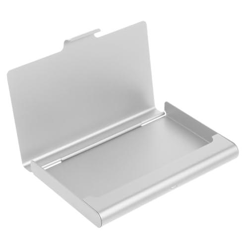 EXHUMKY Visitenkartenbox Aluminiumlegierung Robust Multifunktional für Büro Praxis Reise und Handel Sicher Langlebig Tragbar Organizer für Visitenkarten Kreditkarten und Aufbewahrung von EXHUMKY