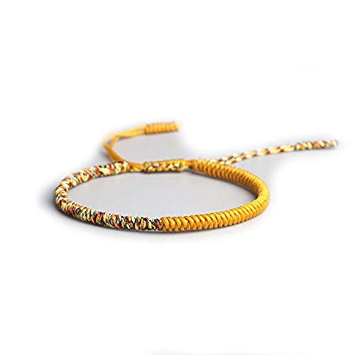 EXINOX Tibetanisches Knoten-Armband für Männer und Frauen, traditionelles buddhistisches Armband - gold von EXINOX