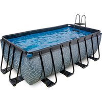 EXIT Frame Pool 4x2x1.22m (12v Filterpumpe) – Grau von EXIT TOYS