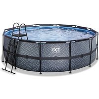 EXIT Frame Pool ø427x122cm (12v Sandfilter) – Grau von EXIT TOYS