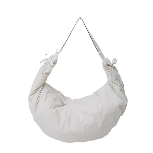 EXKURPOO Schultertasche Design Nylon große weiche Schulter Umhängetasche for Winter Unterarmtaschen Handtaschen(Beige) von EXKURPOO