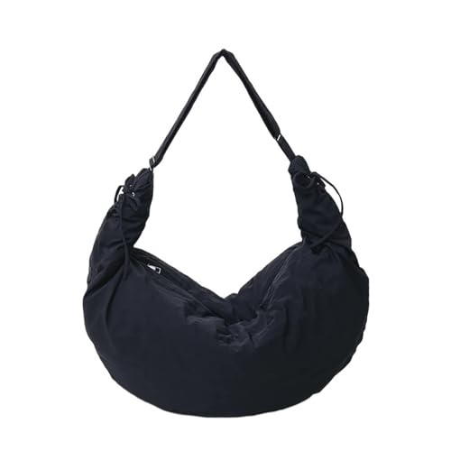 EXKURPOO Schultertasche Design Nylon große weiche Schulter Umhängetasche for Winter Unterarmtaschen Handtaschen(Black) von EXKURPOO