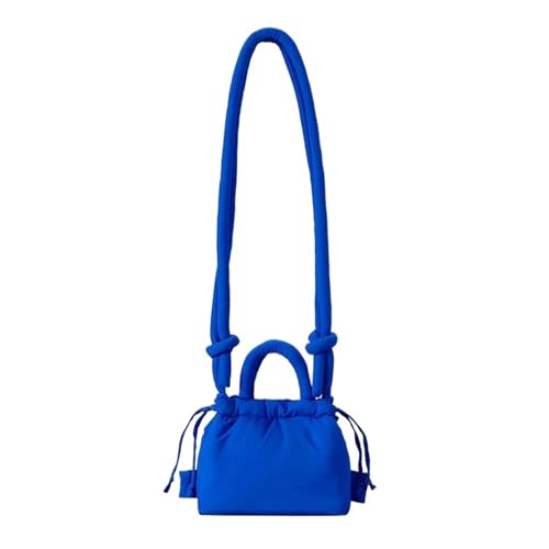 EXKURPOO Schultertasche Einkaufstasche Designer gepolsterte Damen Schultertaschen Nylon Daunen Baumwolle Umhängetasche Mini Lady Handtaschen(Blue) von EXKURPOO