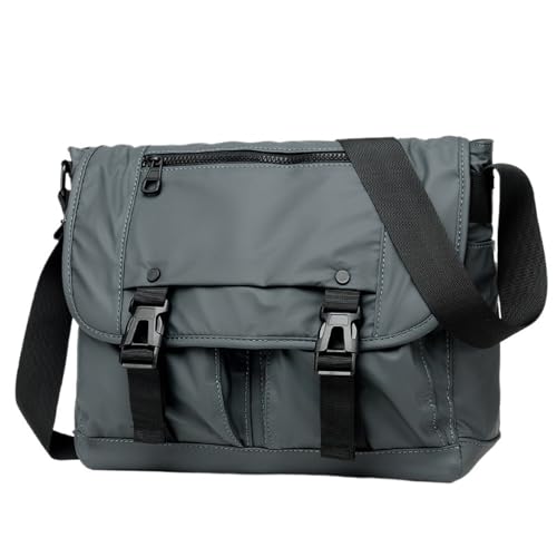EXKURPOO Schultertasche Herren Nylon Umhängetasche Multifunktionale Schultertasche Große Businesstasche Handtasche(GRAY) von EXKURPOO