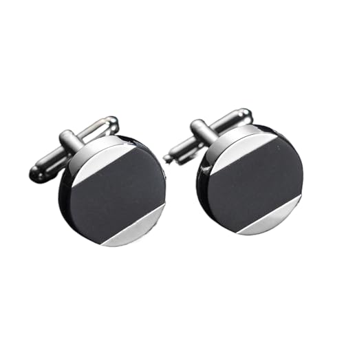 Manschettenknöpfe Brand Bussiness Copper Round Cufflinks For Mens Office Wedding Shirt Cuff Links(CF-85S) von EXKURPOO
