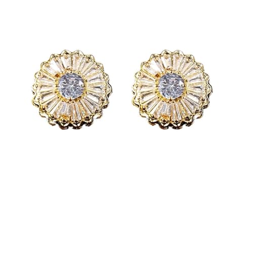 Manschettenknöpfe Cufflinks Men's LightWomen's Suit Accessories Round Zircon French Shirt Suit(Style C) von EXKURPOO