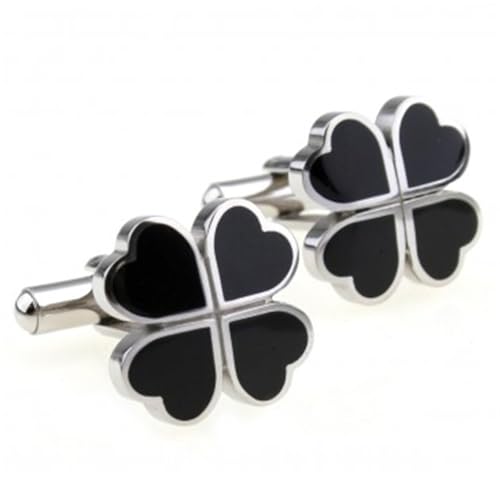 Manschettenknöpfe Fashion Designs Clover Leaf Cufflink Cuff Link 1 Pair(Color-04) von EXKURPOO