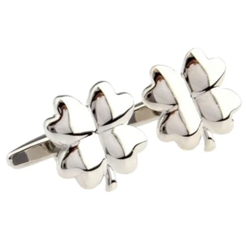 Manschettenknöpfe Fashion Designs Clover Leaf Cufflink Cuff Link 1 Pair(Color-06) von EXKURPOO