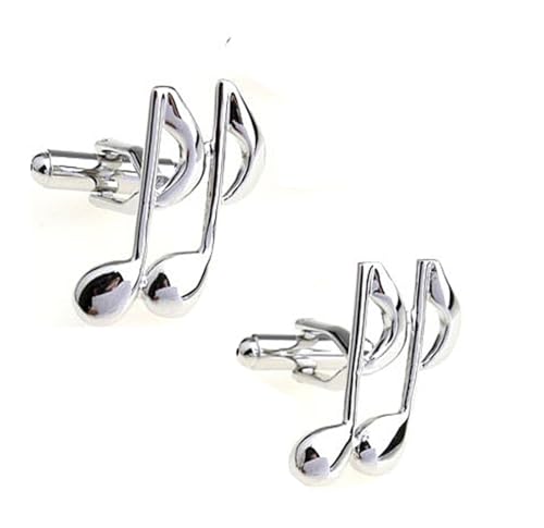 Manschettenknöpfe Men's Music Note Cuff Links Copper Material Golden Color Music Design(Color2) von EXKURPOO