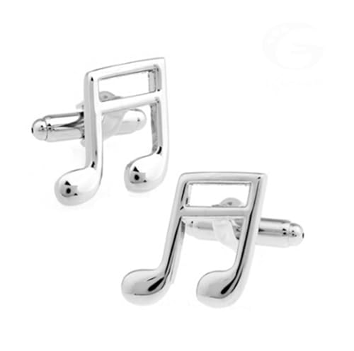 Manschettenknöpfe Men's Music Note Cuff Links Copper Material Golden Color Music Design(Color4) von EXKURPOO