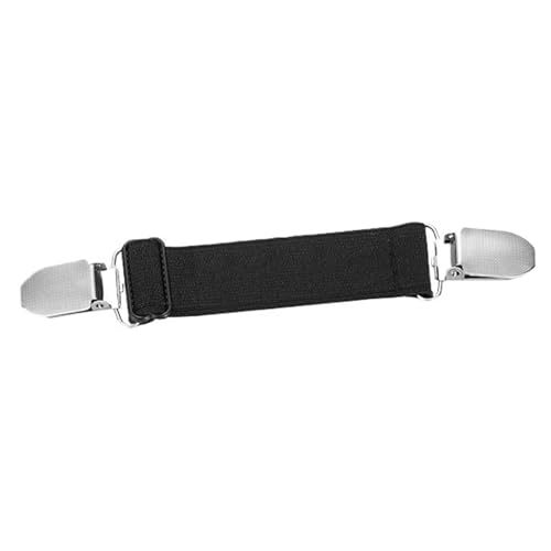 Schal Clips 1PC Taille Cinch Clip Elastische Gürtel Clip Handschuhe Clips Hut Clips for Kleid Pullover Strickjacke Schal Clip(Black) von EXKURPOO