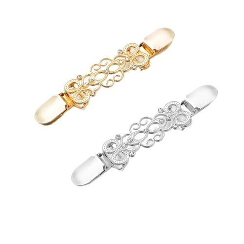 Schal Clips 2 Pcs Brosche Clip Pullover Schal Clips Kleidung Decor Kragen Strickjacke for Frauen Straffen Pullover Schal Clips 2 Pcs Brosche Clip Pullover Schal Clips Kleidung Decor Kragen Strickjacke for Frauen Straffen Pullover von EXKURPOO