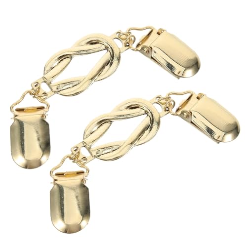 Schal Clips 2 Pcs Pullover Schal Clip Schal Taste Pullover Brosche Pin Legierung Strickjacke Clips Hemd Kragen Pins von EXKURPOO