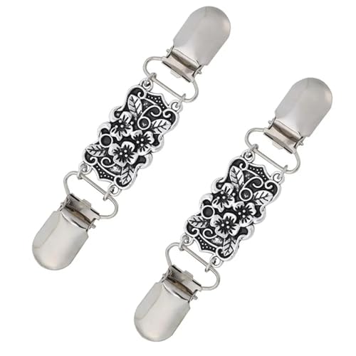 Schal Clips 2 Pcs Strickjacke Clips Retro Schal Pins Mode Pullover Schnallen Kleid Zubehör Elegante Broschen Schal Clips 2 Pcs Strickjacke Clips Retro Schal Pins Mode Pullover Schnallen Kleid Zubehör Elegante Broschen von EXKURPOO