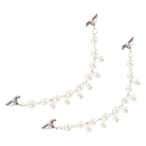 Schal Clips 2 stücke Pullover Clips Perle Dekorative Strickjacke Verschluss Schal Kragen Halter Retro Cape Clips Faux Perle von EXKURPOO
