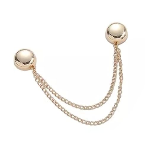 Schal Clips Magnetische Knöpfe Clips Metall Brosche Hüte Haarbänder Kleidung Magnete Pins Geeignet for Hemden Ärmel(Gold) von EXKURPOO