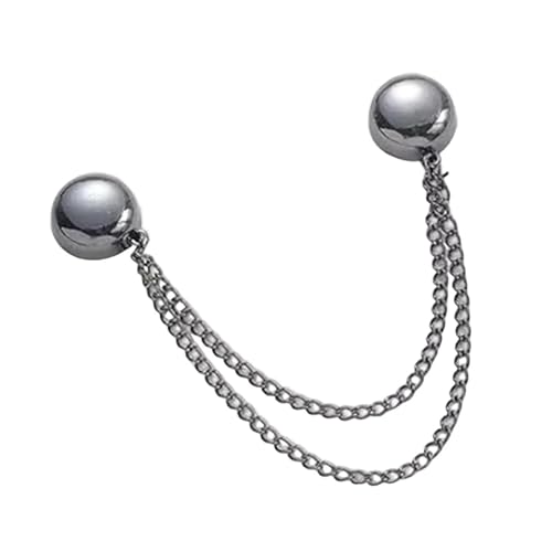 Schal Clips Magnetische Knöpfe Clips Metall Brosche Hüte Haarbänder Kleidung Magnete Pins Geeignet for Hemden Ärmel(Grey) von EXKURPOO