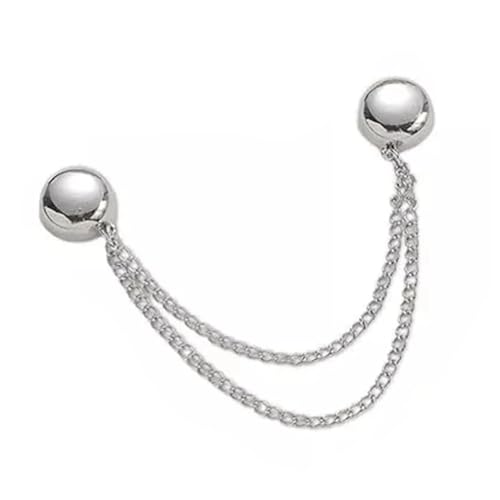 Schal Clips Magnetische Knöpfe Clips Metall Brosche Hüte Haarbänder Kleidung Magnete Pins Geeignet for Hemden Ärmel(Sliver) von EXKURPOO