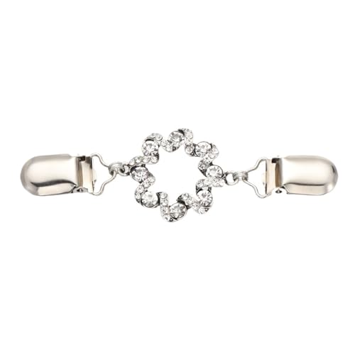 Schal Clips Strickjacke Ente Clip Glänzenden Strass Bluse Kragen Pin Frauen Schal Clip Pullover Schal Verschluss Charme(Style 2) von EXKURPOO