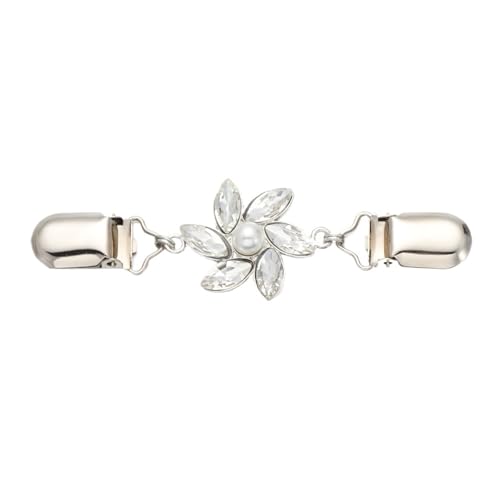 Schal Clips Strickjacke Ente Clip Glänzenden Strass Bluse Kragen Pin Frauen Schal Clip Pullover Schal Verschluss Charme(Style 3) von EXKURPOO