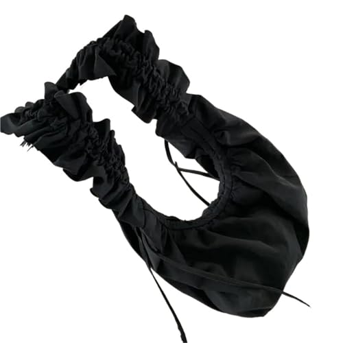 Schultertasche Designer Plissee Damen Umhängetasche Einfarbig Große Kapazität Geldbörse Einfache Umhängetaschen for Mädchen(Black) von EXKURPOO