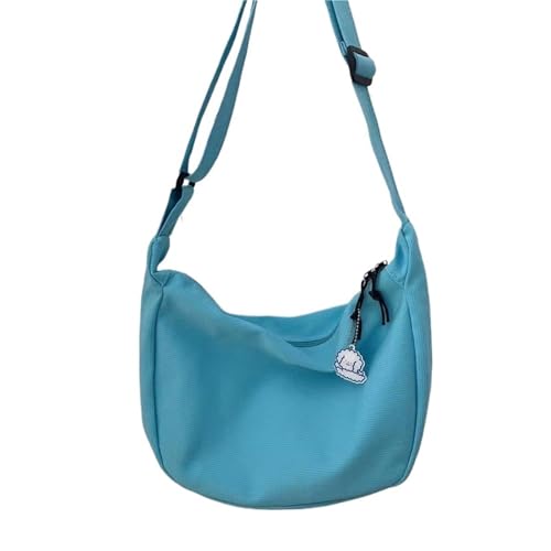 Schultertasche Umhängetaschen Damen Solide All-Match Einfache Multifunktionshandtaschen Große Kapazität Umhängetaschen(Blue) von EXKURPOO