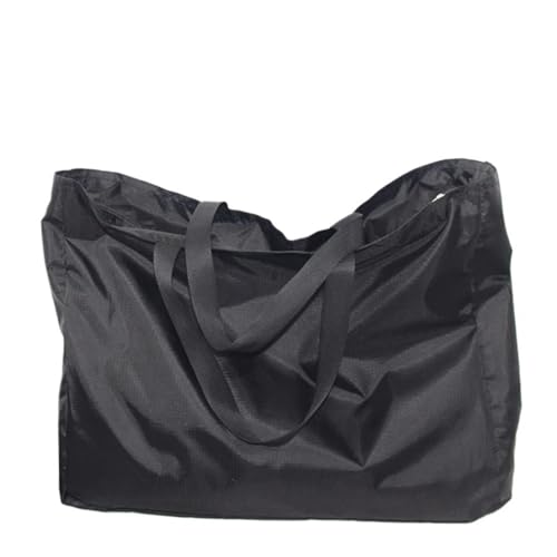 Schultertasche Wasserdichte Reisetasche Große Kapazität Handheld Tasche Solide Lagerung Pouch Frauen Falten Gepäck Handtaschen(Black M) von EXKURPOO