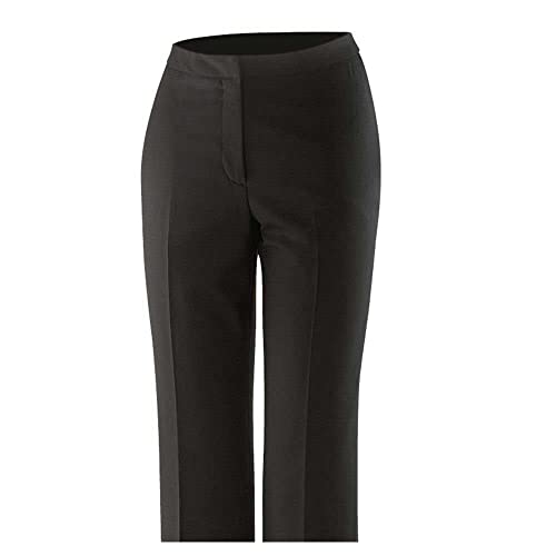 EXNER Basic Anzughose, Tuchhose, Hüfthose, Kostümhose, Damen für Büro, Office, Beruf, Arbeit, Farbe schwarz, Größe 32 von EXNER