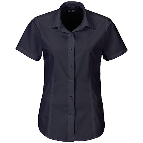 EXNER Damen-Bluse, Langarm, für Office, Büro, Gastronomie, Mischgewebe, Farbe schwarz, Größe 44 von EXNER